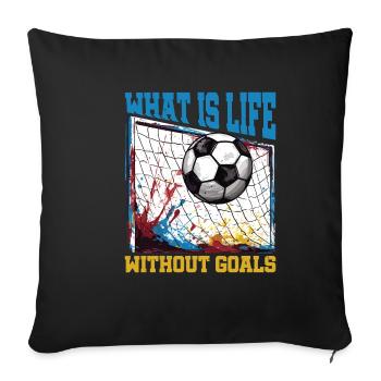 Qu’est-ce que la vie sans objectifs 14 - Housse de coussin décorative 45 x 45 cm - noir - Devant