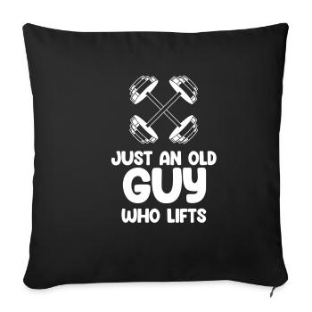 Juste un vieux gars qui - Housse de coussin décorative 45 x 45 cm - noir - Devant