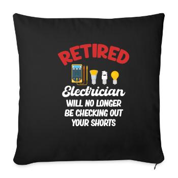 Won't check out your shorts anymore - Sofa pillowcase 17,3'' x 17,3'' (45 x 45 cm) - black - Front