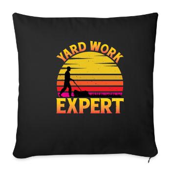 Yard Work Expert 21 - Sofa pillowcase 17,3'' x 17,3'' (45 x 45 cm) - black - Front