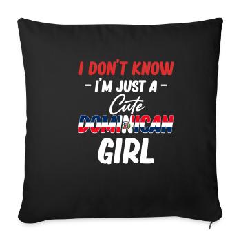 I don't know that I'm just a sweet - Sofa pillowcase 17,3'' x 17,3'' (45 x 45 cm) - black - Front