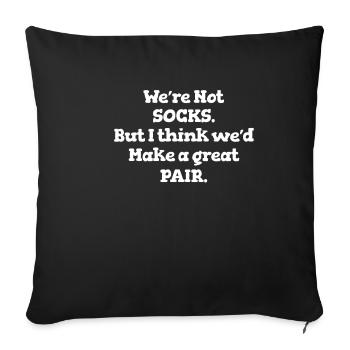 We are not socks. But I think we'd - Sofa pillowcase 17,3'' x 17,3'' (45 x 45 cm) - black - Front
