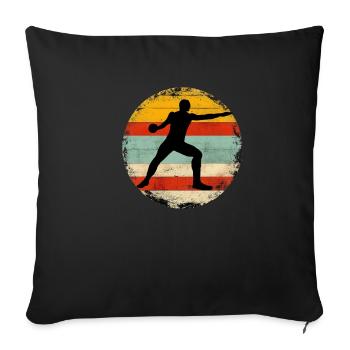 Lancer du disque 2 - Housse de coussin décorative 45 x 45 cm - noir - Devant