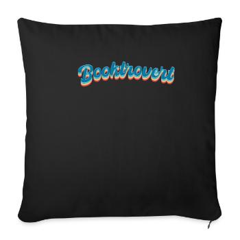 Bookverted Book Lover Bookworm - Sofa pillowcase 17,3'' x 17,3'' (45 x 45 cm) - black - Front