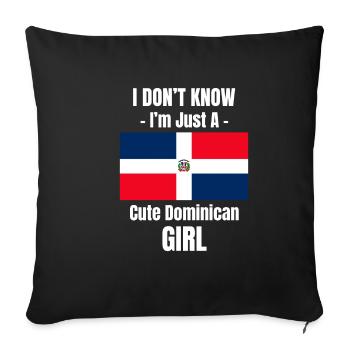 I Don't Know I'm Just A Sweet One - Sofa pillowcase 17,3'' x 17,3'' (45 x 45 cm) - black - Front