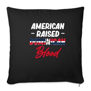 Amerikanisch Aufgezogen Dominikanisches Blut - Sofakissenbezug 45 x 45 cm - Schwarz - Vorne