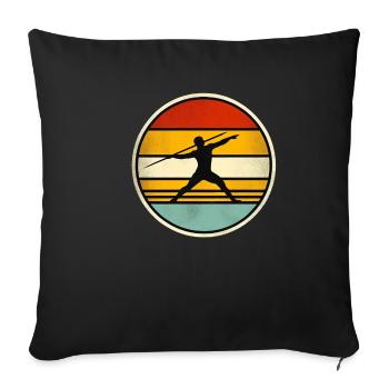 Lancer du javelot 5 - Housse de coussin décorative 45 x 45 cm - noir - Devant