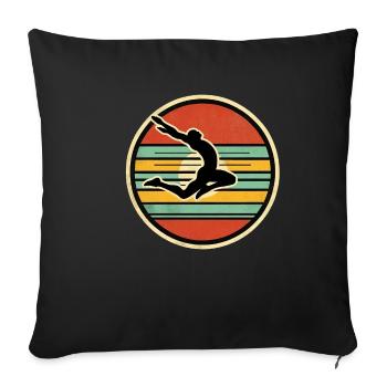 Long Jump 2 - Sofakissenbezug 45 x 45 cm - Schwarz - Vorne
