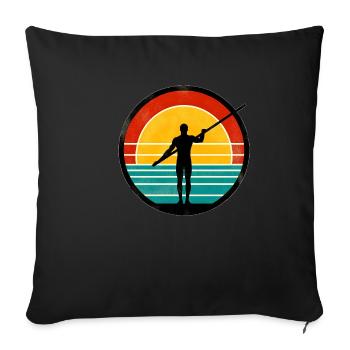 Pole Vault - Sofa pillowcase 17,3'' x 17,3'' (45 x 45 cm) - black - Front