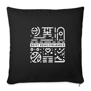 Meilleur chauffe-paillasse 6 - Housse de coussin décorative 45 x 45 cm - noir - Devant