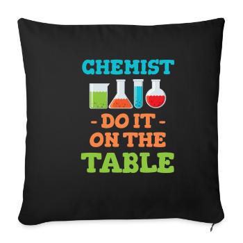 Les chimistes le rendent théorique sur la table - Housse de coussin décorative 45 x 45 cm - noir - Devant
