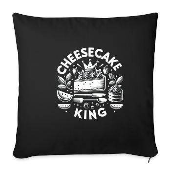 Cheesecake King 5 - Sofa pillowcase 17,3'' x 17,3'' (45 x 45 cm) - black - Front