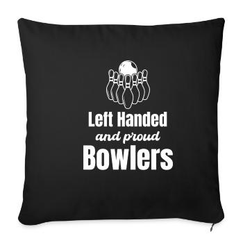 Gaucher Et Fier Bowler Ambidextre - Housse de coussin décorative 45 x 45 cm - noir - Devant