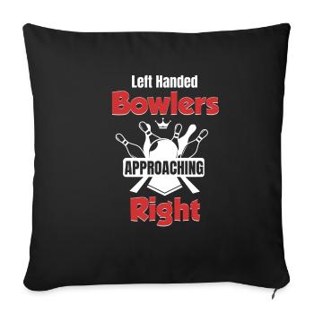 Les gauchers s’approchent des droitiers, les deux mains - Housse de coussin décorative 45 x 45 cm - noir - Devant