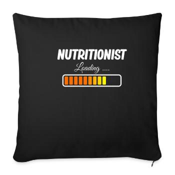 Dietitian Loading Future - Sofa pillowcase 17,3'' x 17,3'' (45 x 45 cm) - black - Front