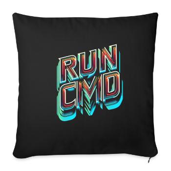 Exécuter Cmd 39 - Housse de coussin décorative 45 x 45 cm - noir - Devant