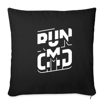 Exécuter Cmd 37 - Housse de coussin décorative 45 x 45 cm - noir - Devant