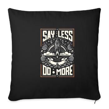 Dites moins, faites-en plus 12 - Housse de coussin décorative 45 x 45 cm - noir - Devant