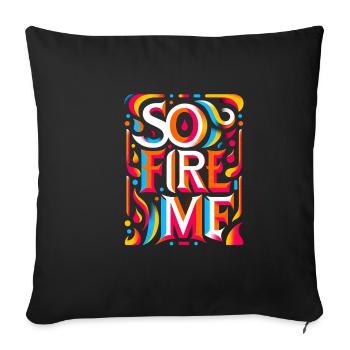 So Fire Me 7 - Sofakissenbezug 45 x 45 cm - Schwarz - Vorne