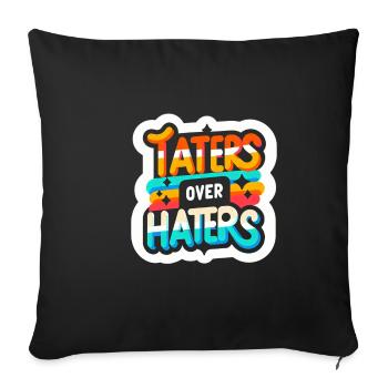 Taters sur les haineux 21 - Housse de coussin décorative 45 x 45 cm - noir - Devant