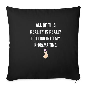 K-DRAMA MAMA FAN DRAME CORÉEN - Housse de coussin décorative 45 x 45 cm - noir - Devant