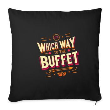 dans quel sens au buffet 48 - Housse de coussin décorative 45 x 45 cm - noir - Devant