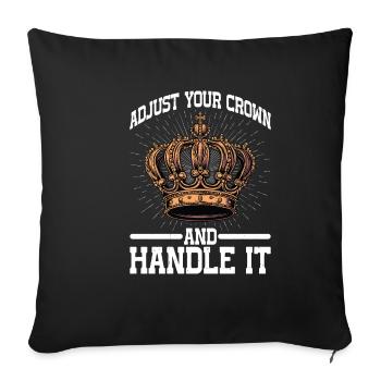 Ajustez votre couronne et manipulez-la 18 - Housse de coussin décorative 45 x 45 cm - noir - Devant
