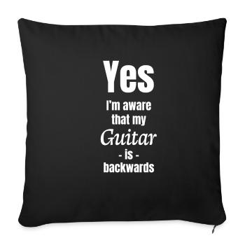 Oui, je suis conscient que ma guitare - Housse de coussin décorative 45 x 45 cm - noir - Devant