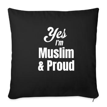 Mon droit, mon vote, mon hijab, mon choix, - Housse de coussin décorative 45 x 45 cm - noir - Devant