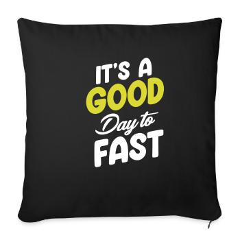 C’est un bon jour pour jeûner les musulmans fiers - Housse de coussin décorative 45 x 45 cm - noir - Devant