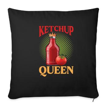 Ketchup Queen 20 - Sofa pillowcase 17,3'' x 17,3'' (45 x 45 cm) - black - Front