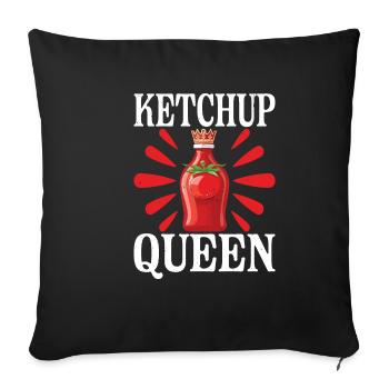 Ketchup Queen 21 - Sofa pillowcase 17,3'' x 17,3'' (45 x 45 cm) - black - Front