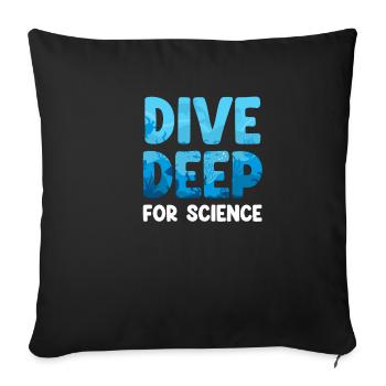 Take a deep dive into the science of a funny - Sofa pillowcase 17,3'' x 17,3'' (45 x 45 cm) - black - Front