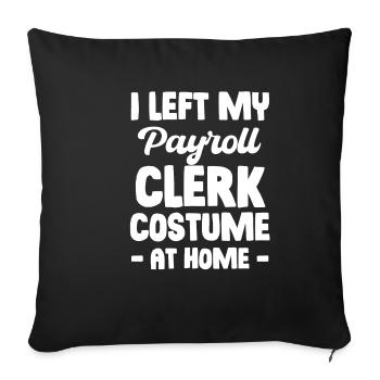 Salaires et salaires J’ai mon costume pour la comptabilité de la paie - Housse de coussin décorative 45 x 45 cm - noir - Devant