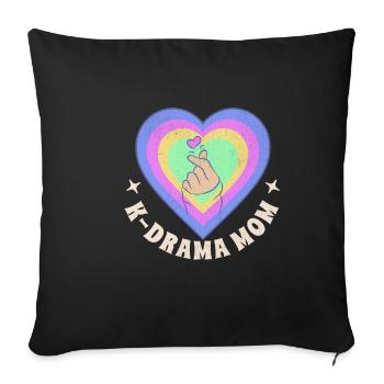 K-Drama Liebhaber Lustig KDrama Mutter - Sofakissenbezug 45 x 45 cm - Schwarz - Vorne