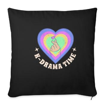 K-Drama Liebhaber Lustig KDrama Mutter - Sofakissenbezug 45 x 45 cm - Schwarz - Vorne