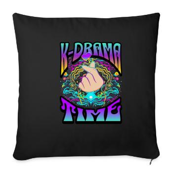 K-Drama Liebhaber Lustig KDrama Mutter - Sofakissenbezug 45 x 45 cm - Schwarz - Vorne