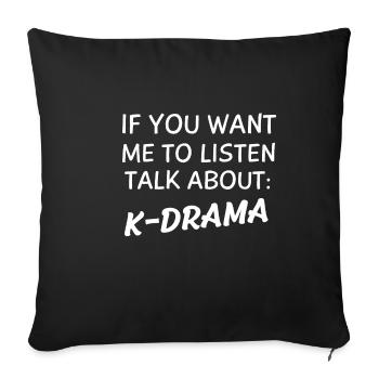 K-Drama Liebhaber Lustig KDrama Mutter - Sofakissenbezug 45 x 45 cm - Schwarz - Vorne