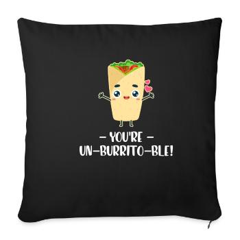 You're un-burrito-ble! Mexican Margarita - Sofa pillowcase 17,3'' x 17,3'' (45 x 45 cm) - black - Front