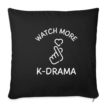 K-Drama Lover Funny KDrama Mom - Sofa pillowcase 17,3'' x 17,3'' (45 x 45 cm) - black - Front