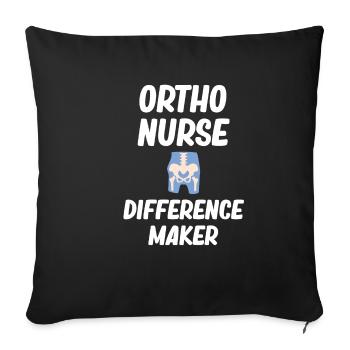 ortho Ortho Nurse Difference Maker Surgical - Sofa pillowcase 17,3'' x 17,3'' (45 x 45 cm) - black - Front
