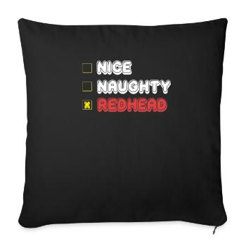 Cute Naughty Redhead Funny British Irish St. - Sofa pillowcase 17,3'' x 17,3'' (45 x 45 cm) - black - Front