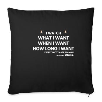 K-Drama Liebhaber Lustig KDrama Mutter - Sofakissenbezug 45 x 45 cm - Schwarz - Vorne