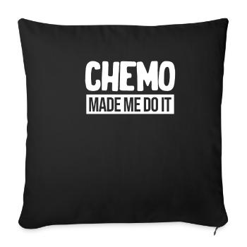 Chemo made me want to make it funny - Sofa pillowcase 17,3'' x 17,3'' (45 x 45 cm) - black - Front