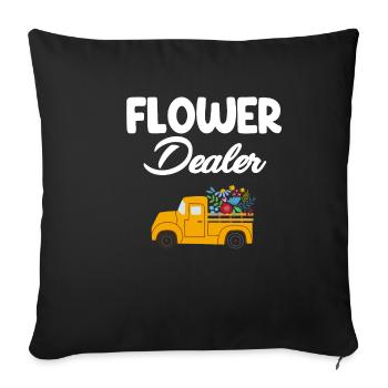 Fleuriste, Fleuriste Drôle, Botanique Famer - Housse de coussin décorative 45 x 45 cm - noir - Devant