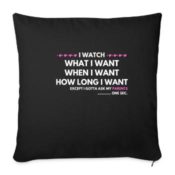 K-Drama Liebhaber Lustig KDrama Mutter - Sofakissenbezug 45 x 45 cm - Schwarz - Vorne