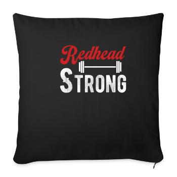 Redhead Strong Funny British Irish St. - Sofa pillowcase 17,3'' x 17,3'' (45 x 45 cm) - black - Front