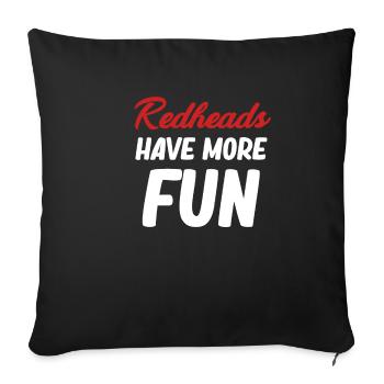 Redheads Have More Fun British-Irish St. - Sofa pillowcase 17,3'' x 17,3'' (45 x 45 cm) - black - Front