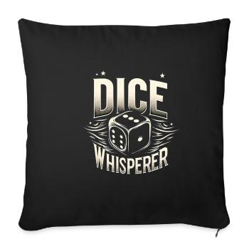 Dice Whisperer 5 - Sofa pillowcase 17,3'' x 17,3'' (45 x 45 cm) - black - Front