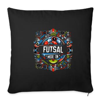 Futsal Mode On 5 - Sofa pillowcase 17,3'' x 17,3'' (45 x 45 cm) - black - Front